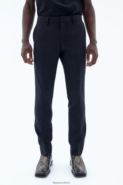 Men Filippa K Dark Navy Liam Wool Trousers Apparel 66L84373