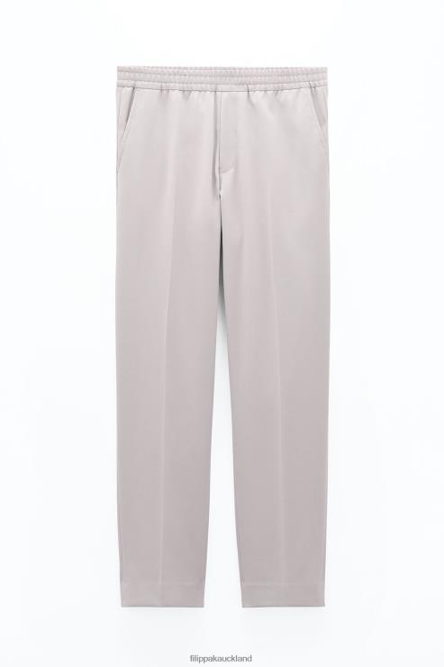 Men Filippa K Grey Beige Relaxed Wool Trousers Apparel 66L84360
