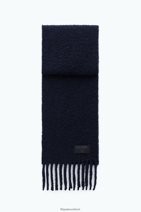 Unisex Filippa K Black Boucle Scarf Accessory 66L84429