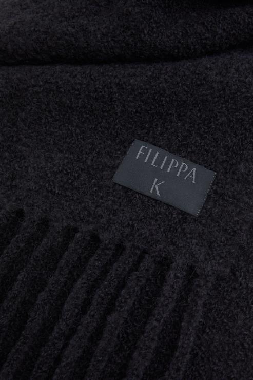 Unisex Filippa K Black Boucle Scarf Accessory 66L84429