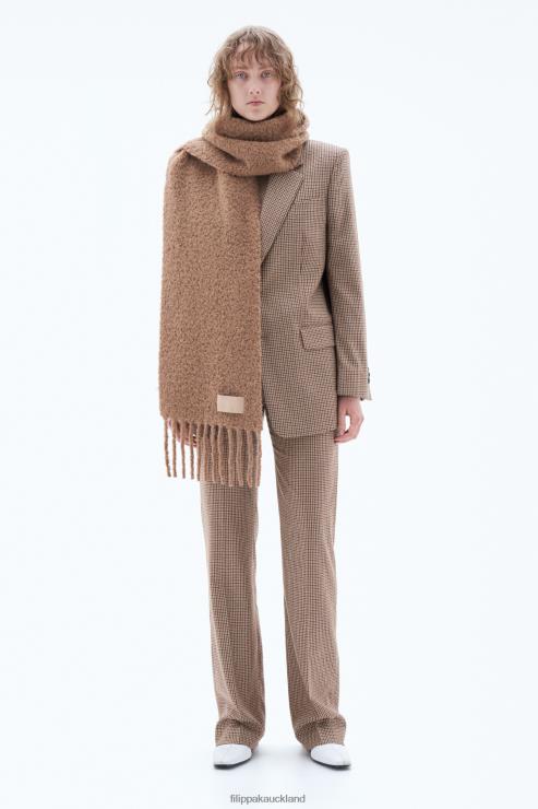 Unisex Filippa K Camel Boucle Scarf Accessory 66L84420