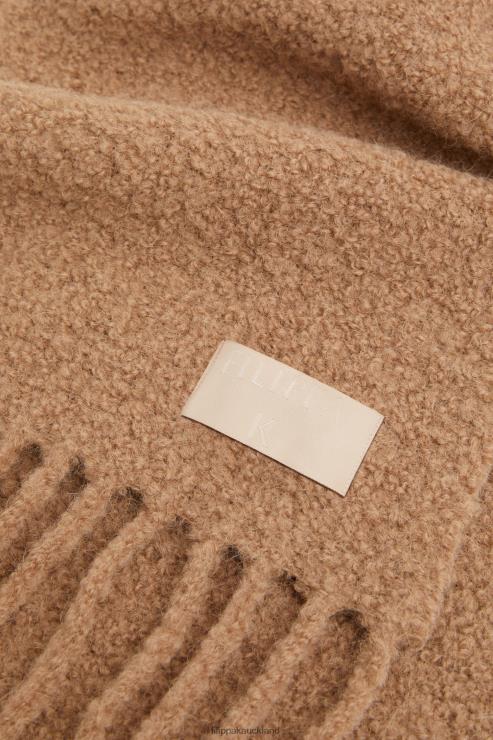 Unisex Filippa K Camel Boucle Scarf Accessory 66L84420