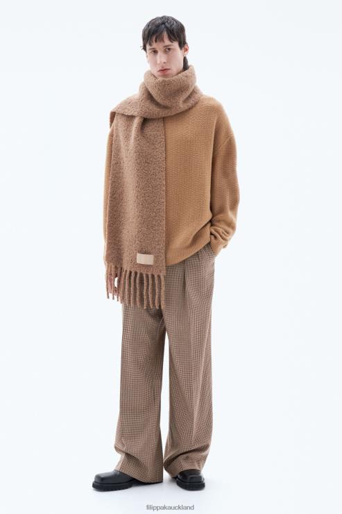 Unisex Filippa K Camel Boucle Scarf Accessory 66L84420