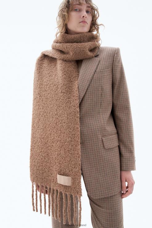 Unisex Filippa K Camel Boucle Scarf Accessory 66L84420