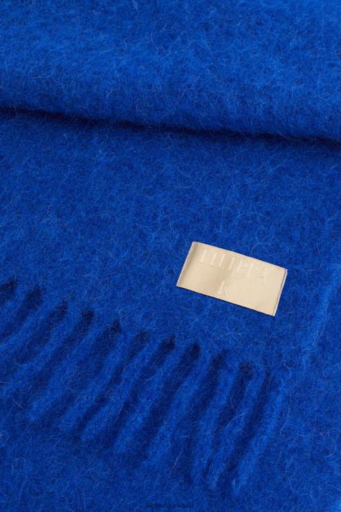 Unisex Filippa K Electric Blue Boucle Colour Block Scarf Accessory 66L84422