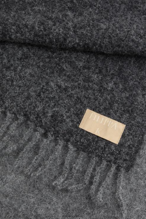 Unisex Filippa K Grey Boucle Colour Block Scarf Accessory 66L84418