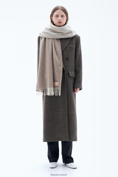 Unisex Filippa K Pastel Beige Double Wool Cashmere Scarf Accessory 66L84410