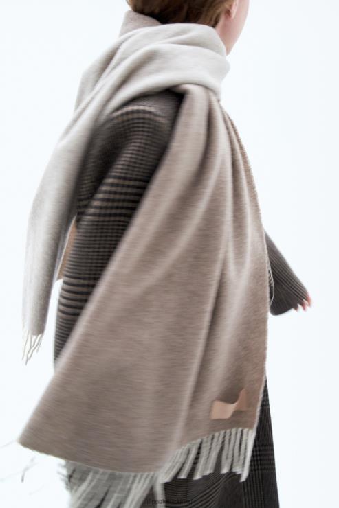 Unisex Filippa K Pastel Beige Double Wool Cashmere Scarf Accessory 66L84410