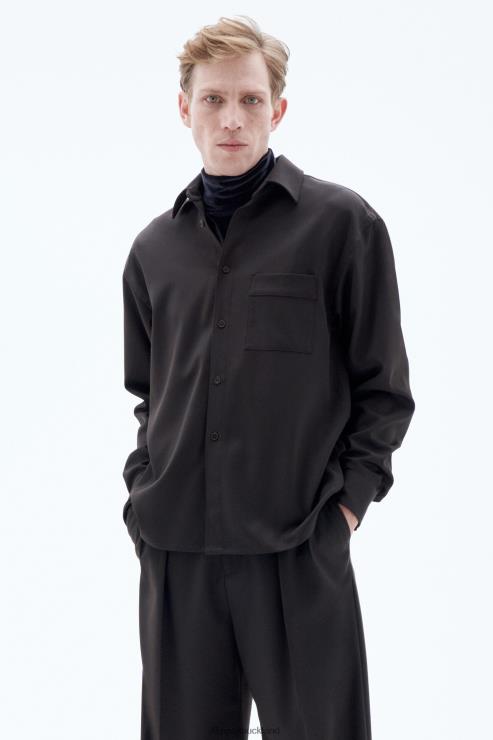 Unisex Filippa K Dark Brown Wool Twill Shirt Apparel 66L84201