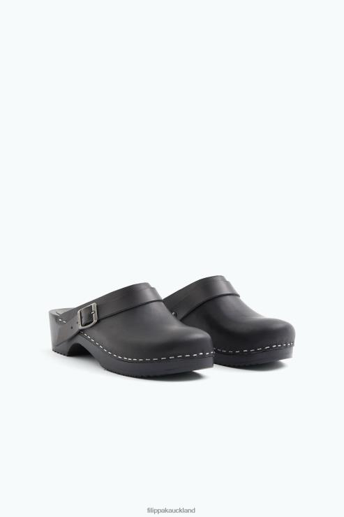 Unisex Filippa K x Swedish Hasbeens Black Backstrap Clog Shoes 66L84444