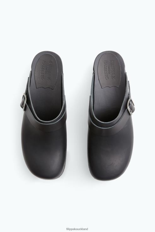 Unisex Filippa K x Swedish Hasbeens Black Backstrap Clog Shoes 66L84444