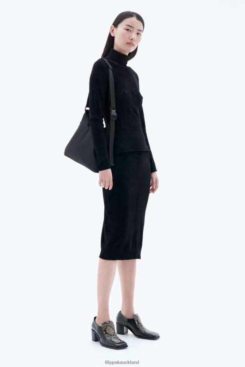 Women Filippa K Black Medium Nylon Shoulder Bag Accessory 66L84456