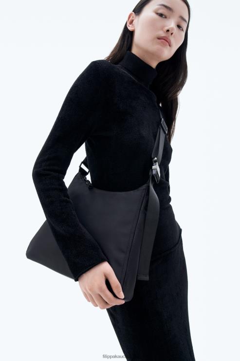 Women Filippa K Black Medium Nylon Shoulder Bag Accessory 66L84456