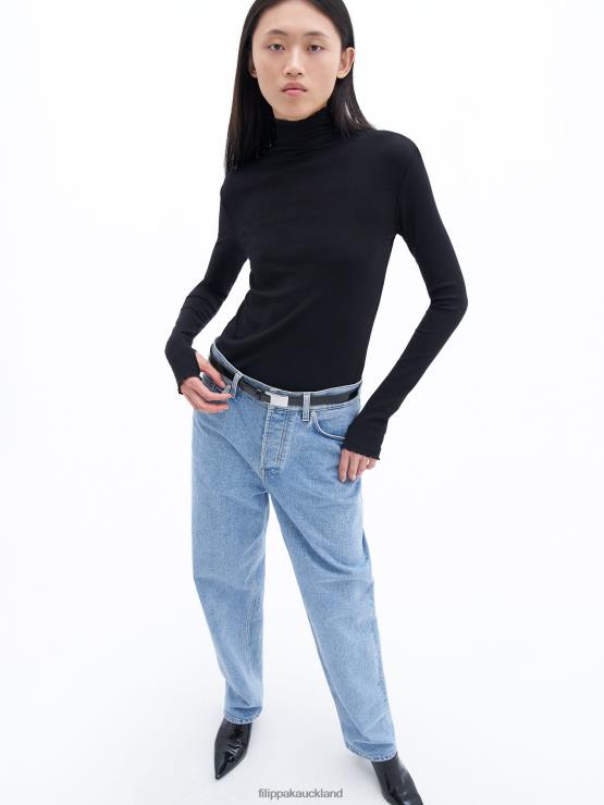 Women Filippa K Black Placket Buckle Belt Accessory 66L84471