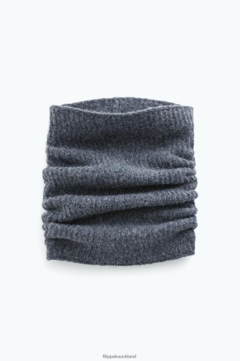 Women Filippa K Anthracite Melange Knitted Snood Accessory 66L84427