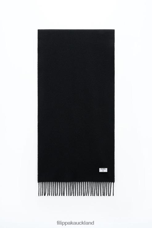 Women Filippa K Black Cashmere Blend Scarf Accessory 66L84431