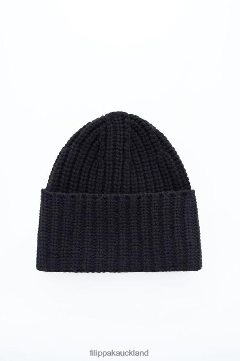 Women Filippa K Black Corinne Hat Accessory 66L84432