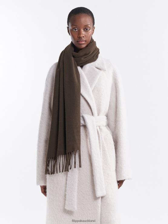 Women Filippa K Ginger Brown Cashmere Blend Scarf Accessory 66L84438