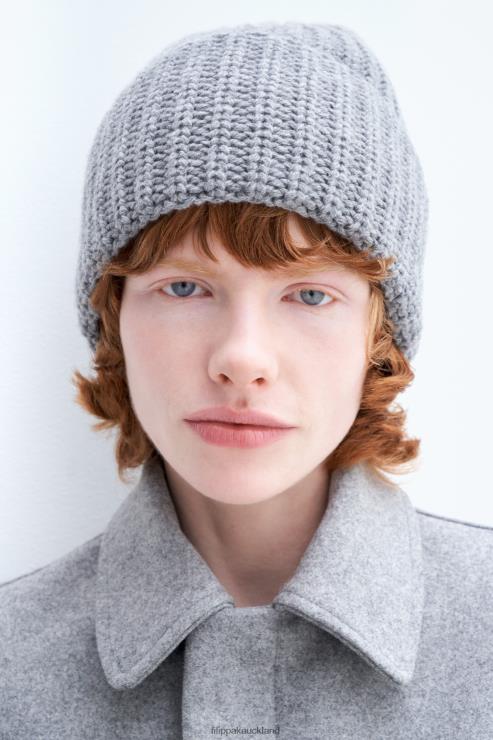 Women Filippa K Grey Melange Corinne Hat Accessory 66L84435