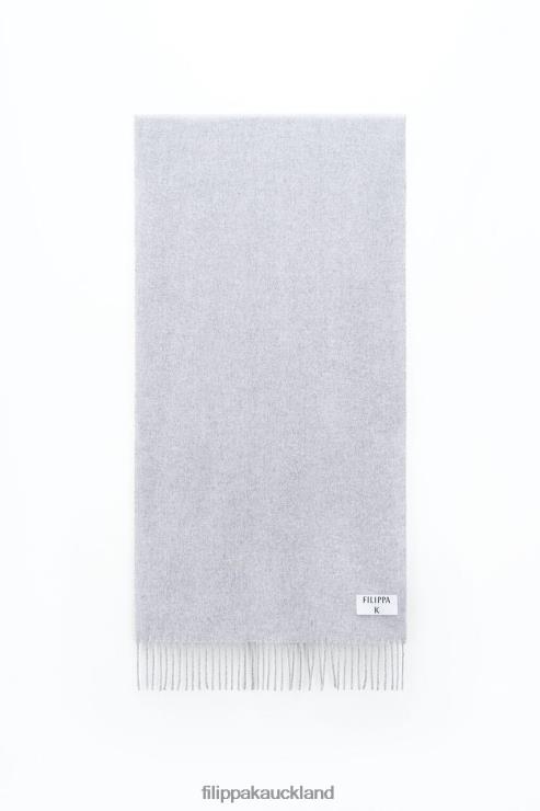Women Filippa K Light Grey Melange Cashmere Blend Scarf Accessory 66L84423