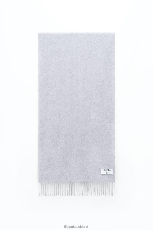 Women Filippa K Light Grey Melange Cashmere Blend Scarf Accessory 66L84423