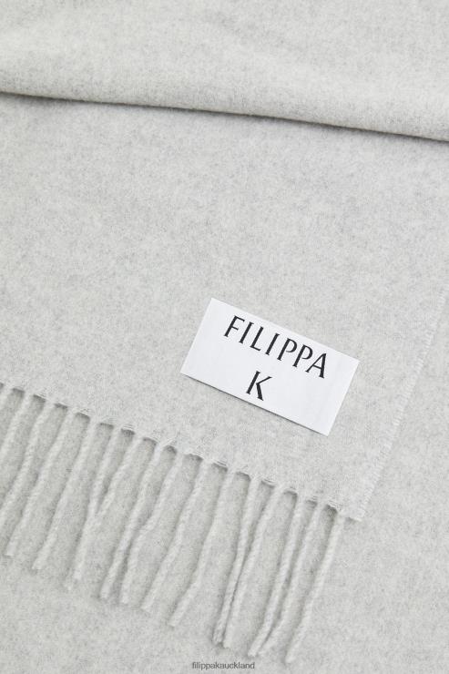 Women Filippa K Light Grey Melange Cashmere Blend Scarf Accessory 66L84423