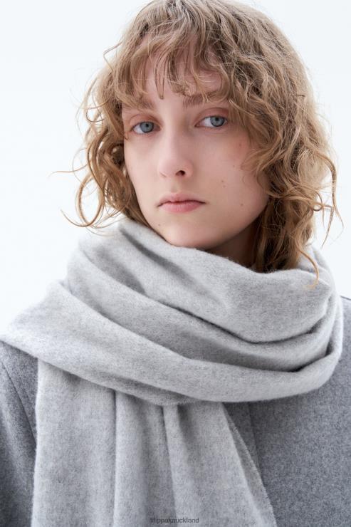 Women Filippa K Light Grey Melange Cashmere Blend Scarf Accessory 66L84423