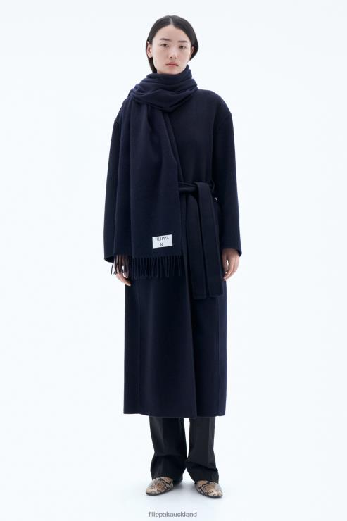 Women Filippa K Navy Cashmere Blend Scarf Accessory 66L84424