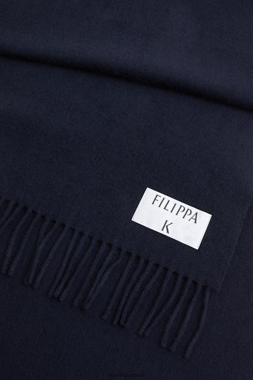 Women Filippa K Navy Cashmere Blend Scarf Accessory 66L84424