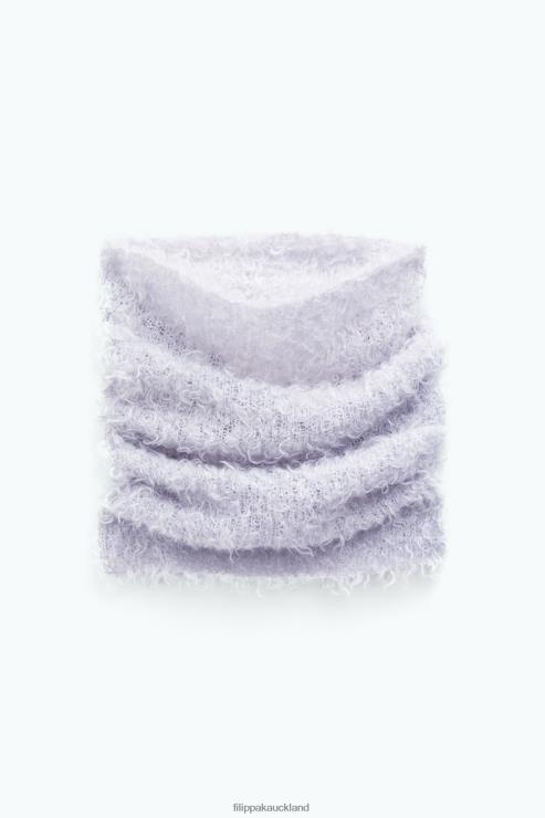 Women Filippa K Pearl Grey Fluffy Snood Accessory 66L84439