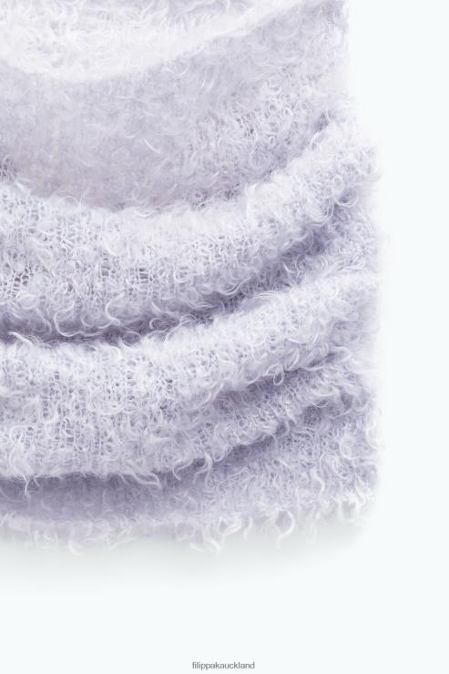 Women Filippa K Pearl Grey Fluffy Snood Accessory 66L84439