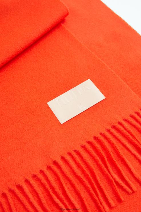 Women Filippa K Red Orange Cashmere Blend Scarf Accessory 66L84434