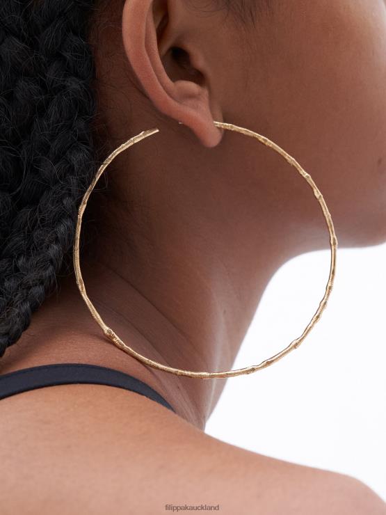 Women Filippa K Gold Large Hoop Earrings Accessory 66L84468