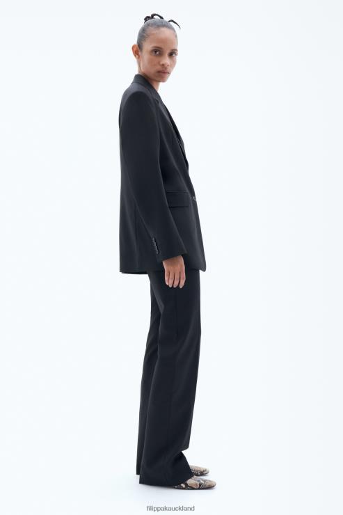 Women Filippa K Black Alison Cool Wool Blazer Apparel 66L84173