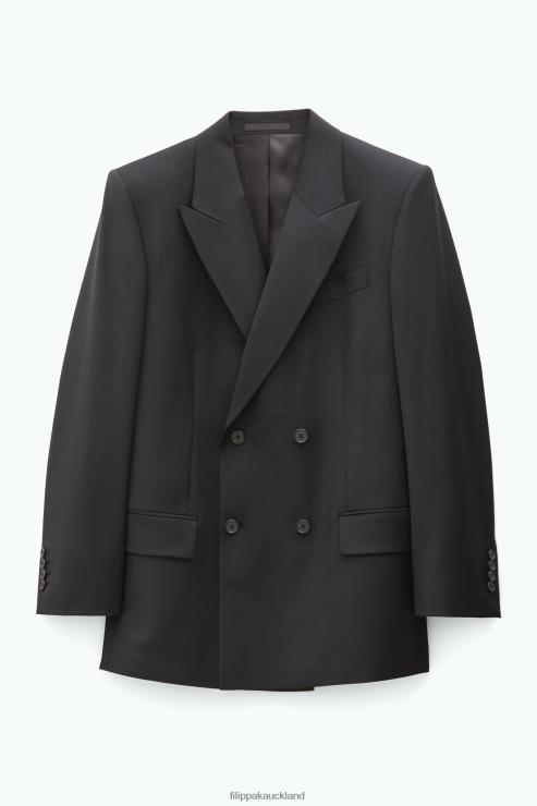 Women Filippa K Black Double Breasted Blazer Apparel 66L84172