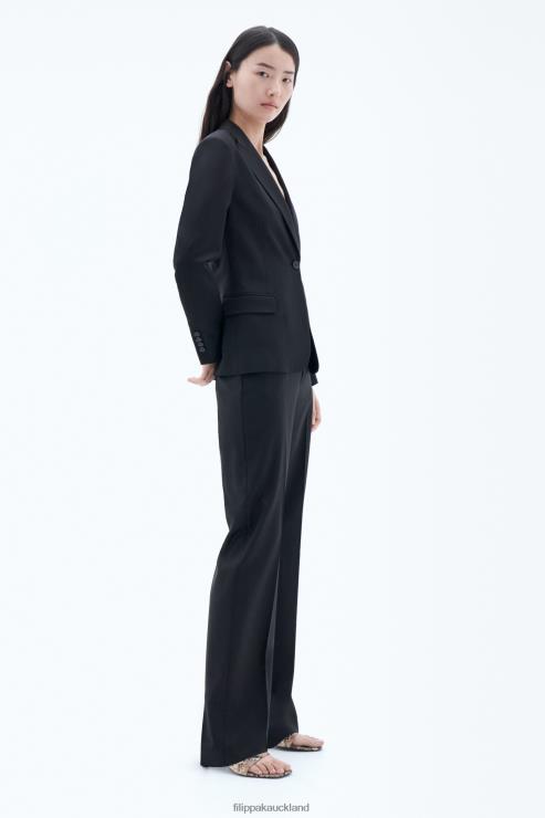 Women Filippa K Black Sasha Cool Wool Blazer Apparel 66L84182