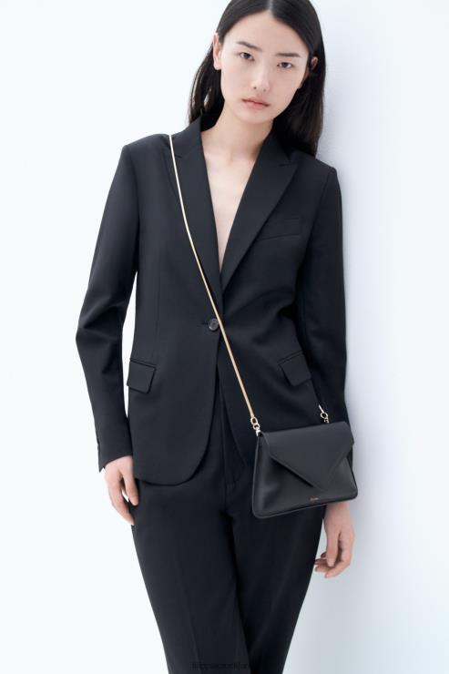 Women Filippa K Black Sasha Cool Wool Blazer Apparel 66L84182