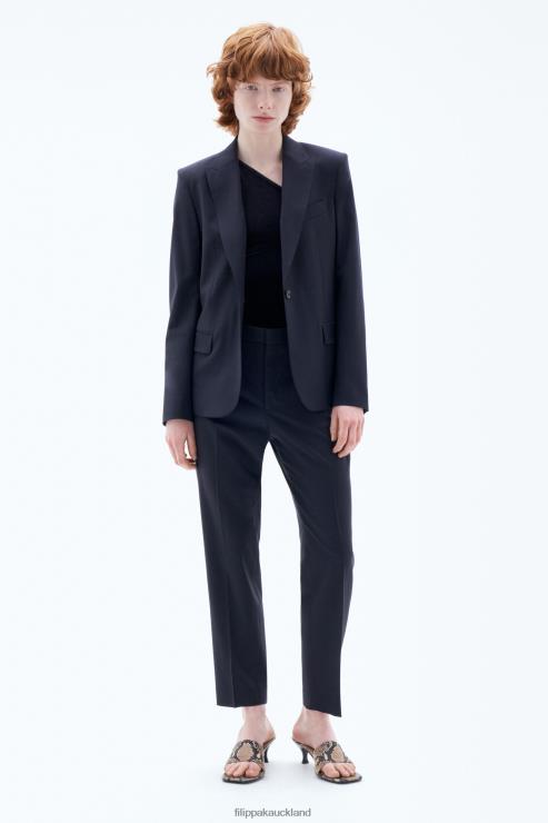 Women Filippa K Dark Navy Sasha Cool Wool Blazer Apparel 66L84181