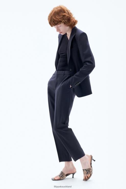 Women Filippa K Dark Navy Sasha Cool Wool Blazer Apparel 66L84181