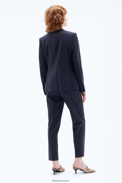 Women Filippa K Dark Navy Sasha Cool Wool Blazer Apparel 66L84181