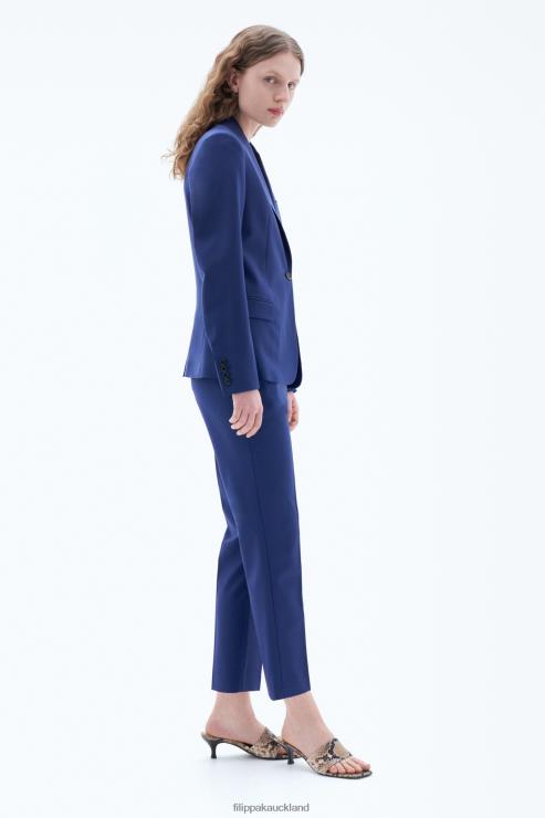 Women Filippa K Ocean Blue Sasha Cool Wool Blazer Apparel 66L84179