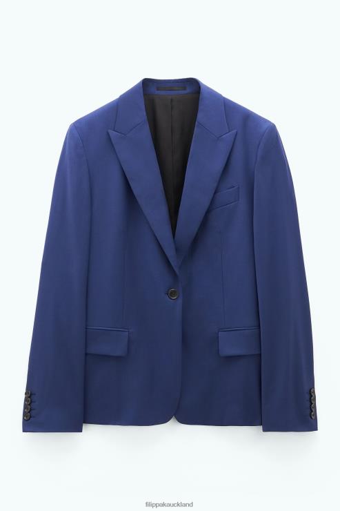 Women Filippa K Ocean Blue Sasha Cool Wool Blazer Apparel 66L84179