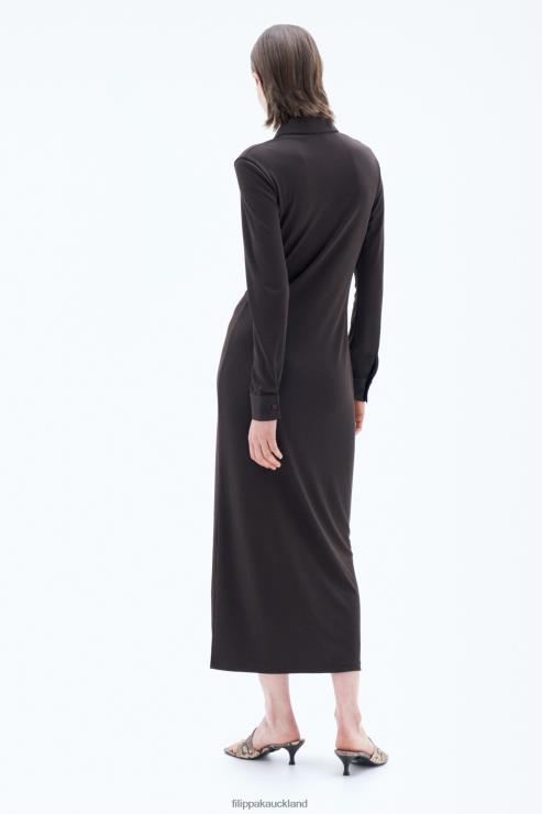 Women Filippa K Dark Chocolate Jersey Shirt Dress Apparel 66L84210
