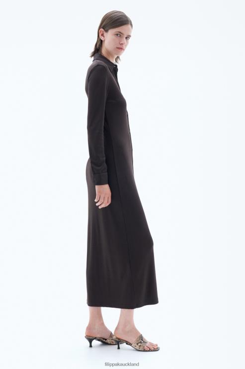 Women Filippa K Dark Chocolate Jersey Shirt Dress Apparel 66L84210