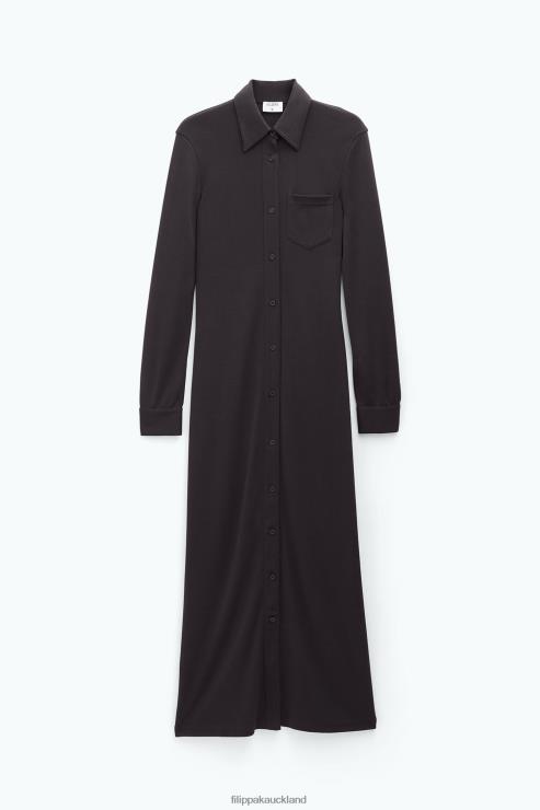 Women Filippa K Dark Chocolate Jersey Shirt Dress Apparel 66L84210