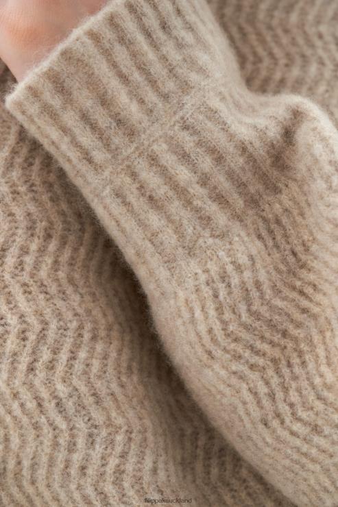Women Filippa K Beige Melange Structure Yak Sweater Apparel 66L8430