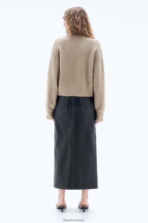 Women Filippa K Beige Melange Structure Yak Sweater Apparel 66L8430
