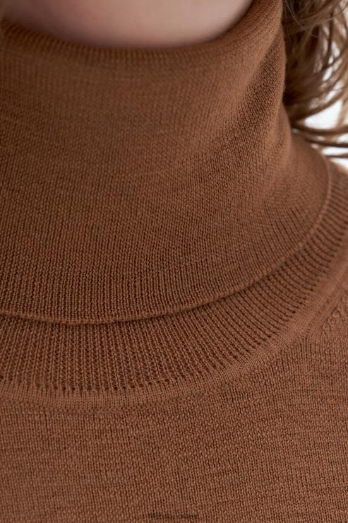 Women Filippa K Camel Merino Elbow Sleeve Top Apparel 66L8456