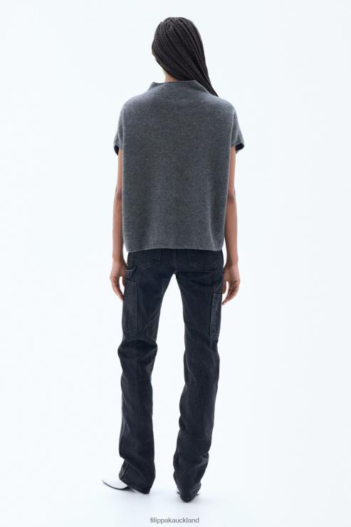 Women Filippa K Mid Grey Melange Ximena Sweater Apparel 66L8450