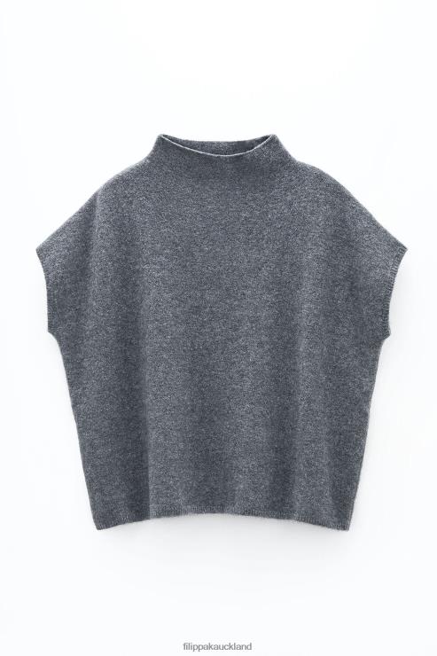 Women Filippa K Mid Grey Melange Ximena Sweater Apparel 66L8450